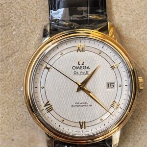 Omega De Ville Gold and Black Watch